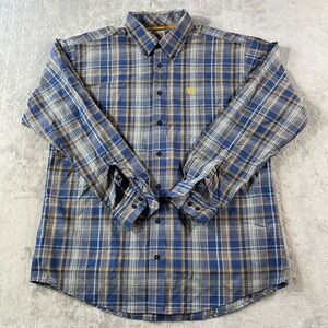 Cinch Shirt Mens Medium Blue Plaid‎ Western Cowboy Ranch Outdoor Rodeo Festival